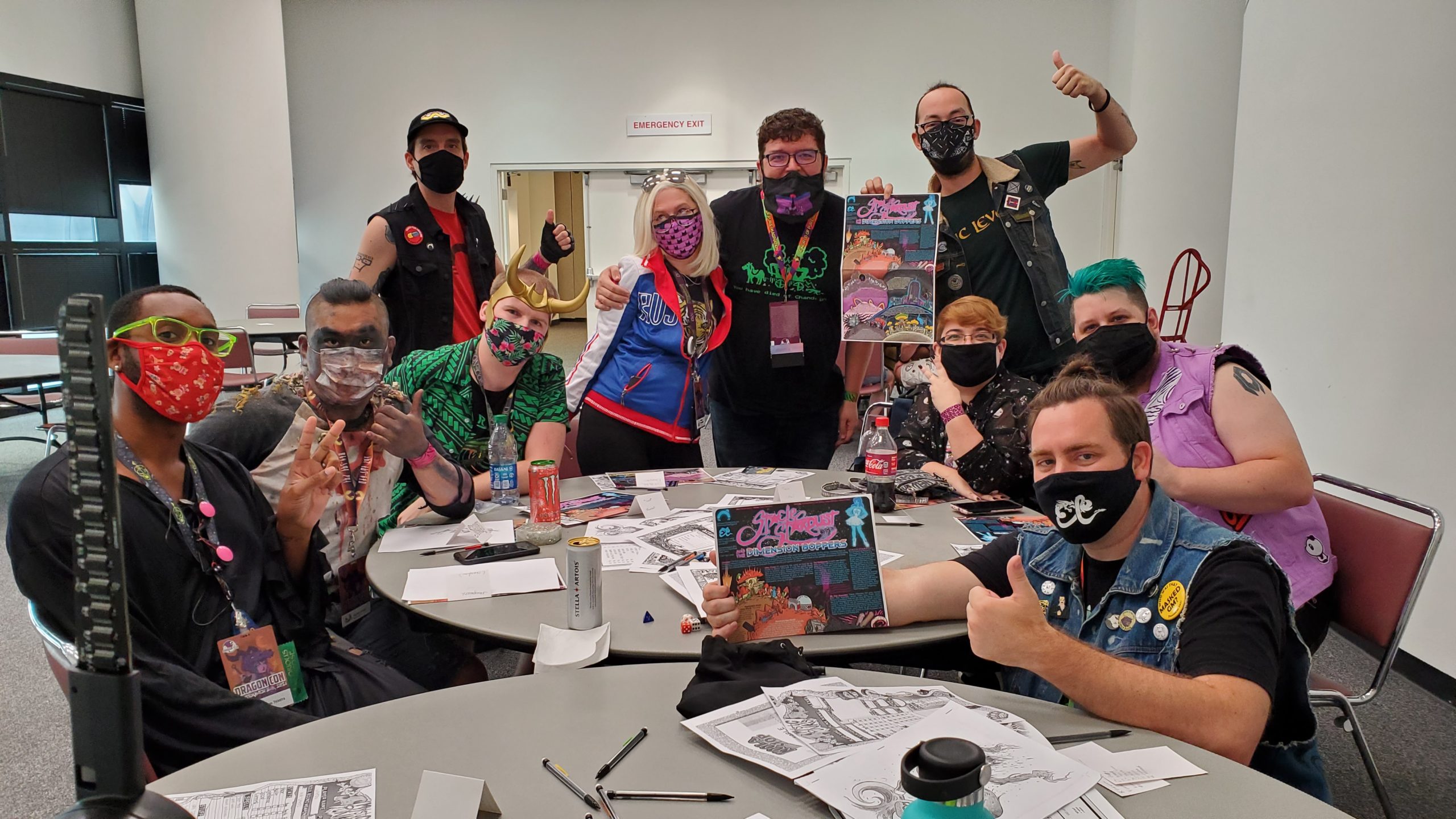 Dragon Con 2021 Epic Levels run their mad dungeon podcast adventure Stacie Stardust and the dimension boppers with winston ward of infinite worlds magazine